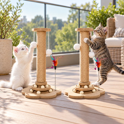 Durable Cat Scratching Post and Toy