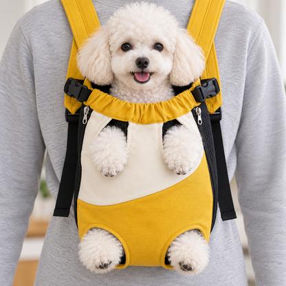 Front-facing pet carrier backpack for outings