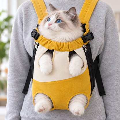 Front-facing pet carrier backpack for outings