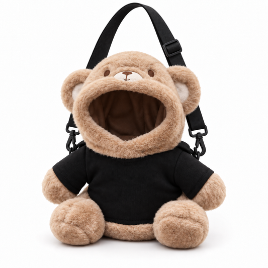 Black Bear-Style Pet Carrier Bag