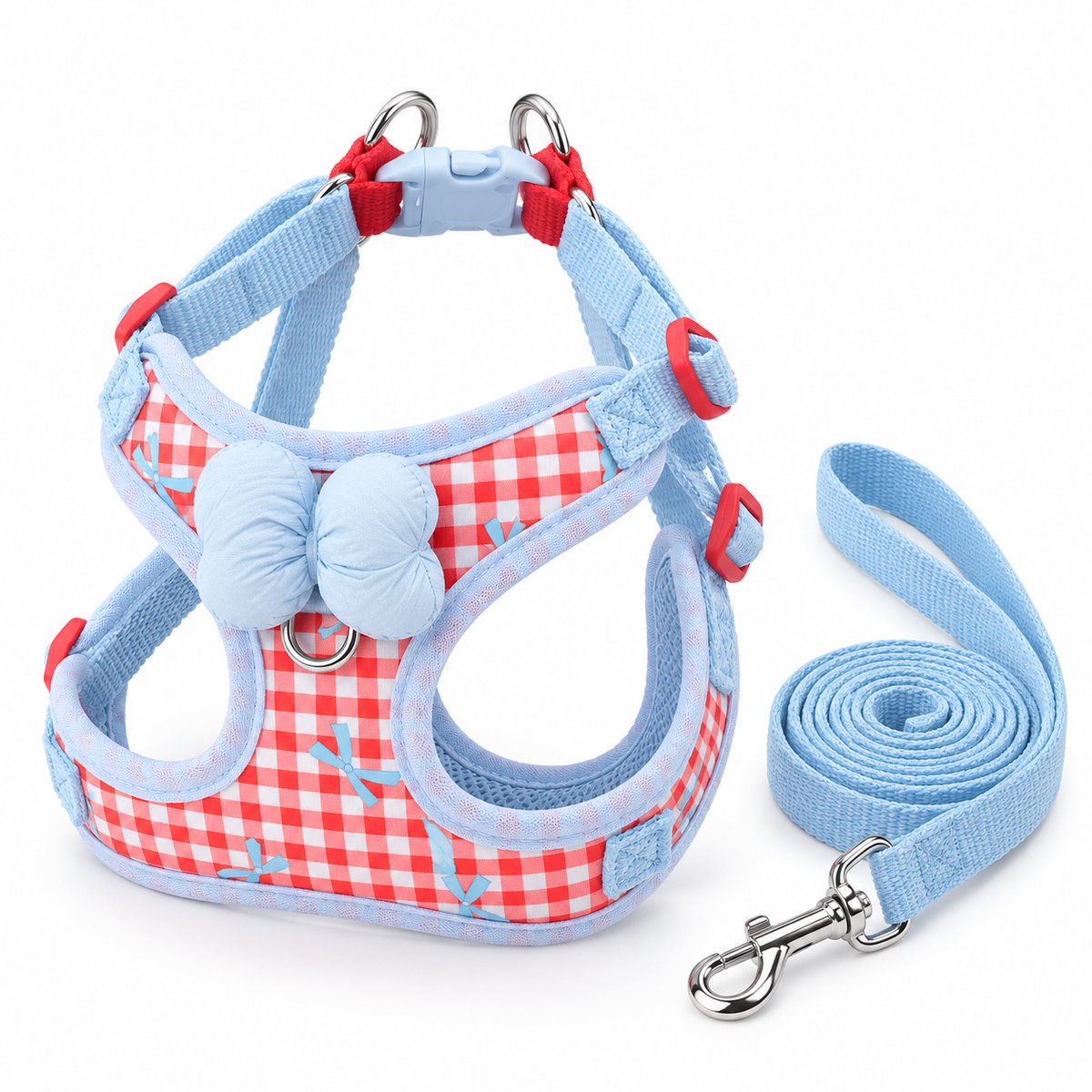 Korean-style bowknot dog leash for outdoor walks