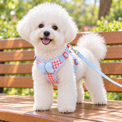 Korean-style bowknot dog leash for outdoor walks